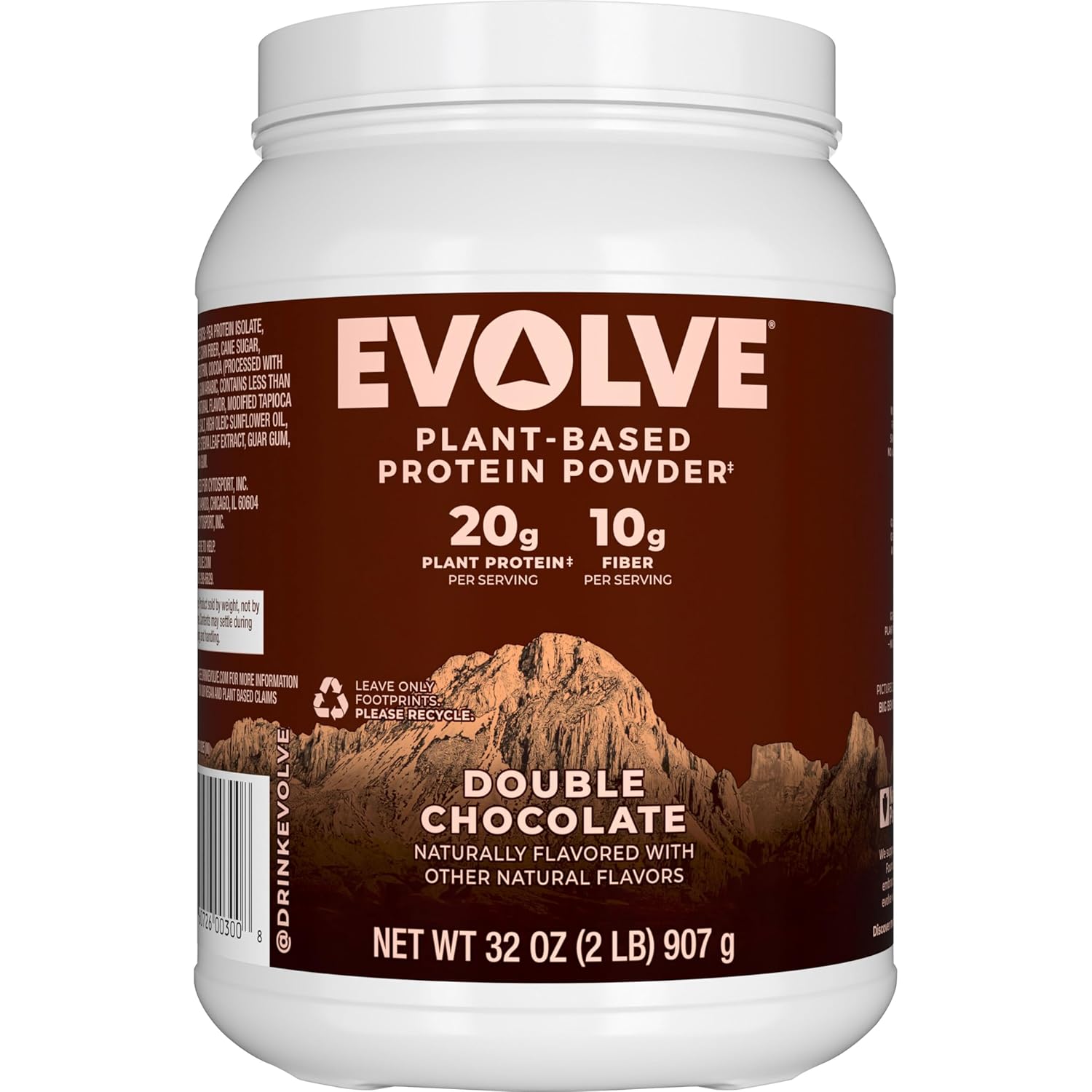 Evolve Plant Based Protein Powder, Double Chocolate